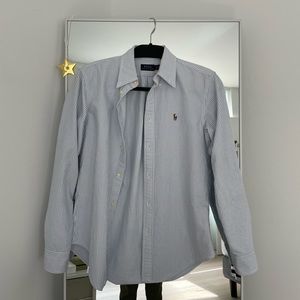 Polo Ralph Lauren Striped Oxford Shirt Women XS